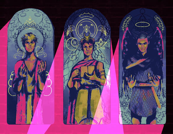 Ilustración + 2 figuras extra + fondo detallado ($440 mxn)